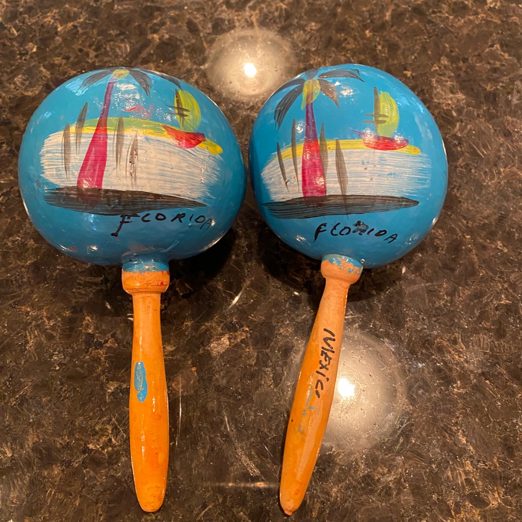Maracas,2psc Large Wood Rumba Shakers
